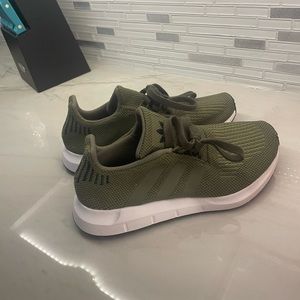 Green Adidas Running Shoes